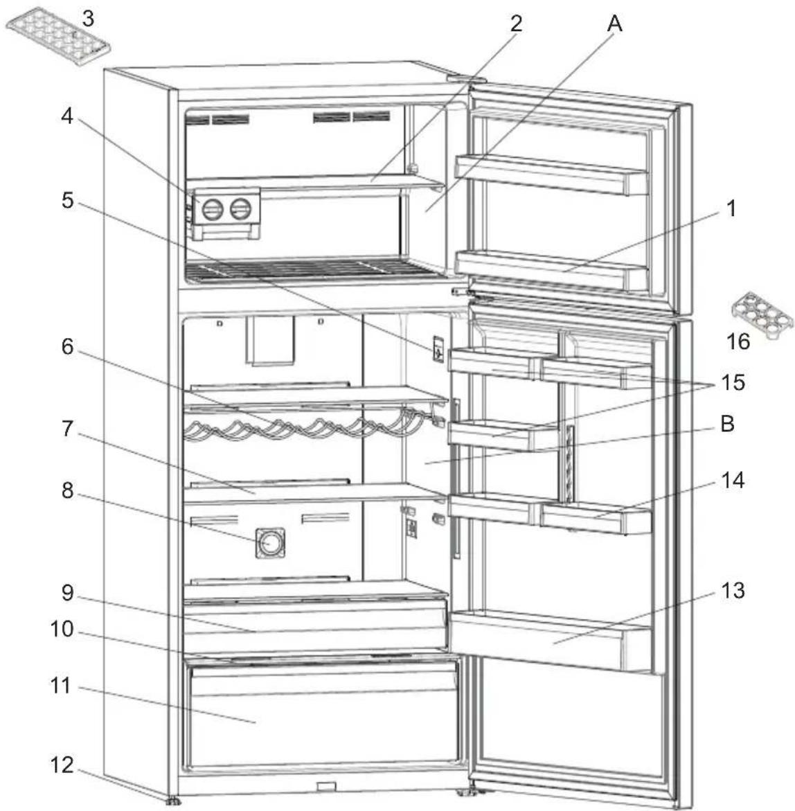 TEKA RTF 15810 SS - SECTION - 7. LES PARTIES DE L'APPAREIL ET LES COMPARTIMENTS - 1