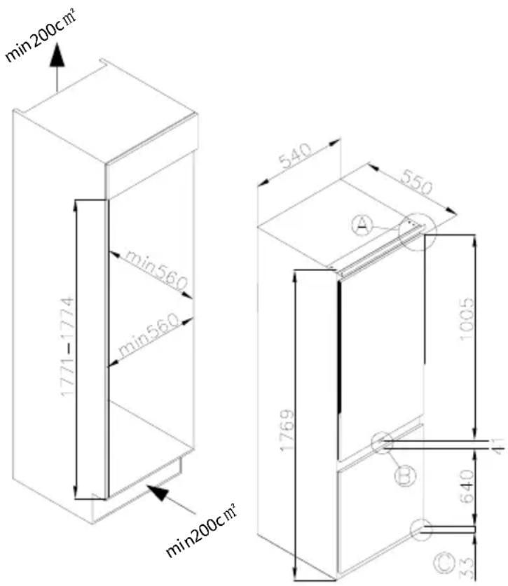 TEKA RBF 73380 FI EU - Installation drawing - 1