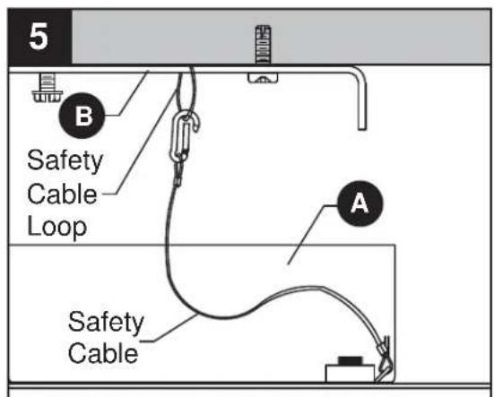 5 B Safety Cable Loop A Safety Cable