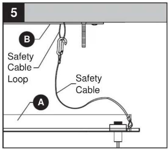 5 B Safety Cable Loop A Safety Cable