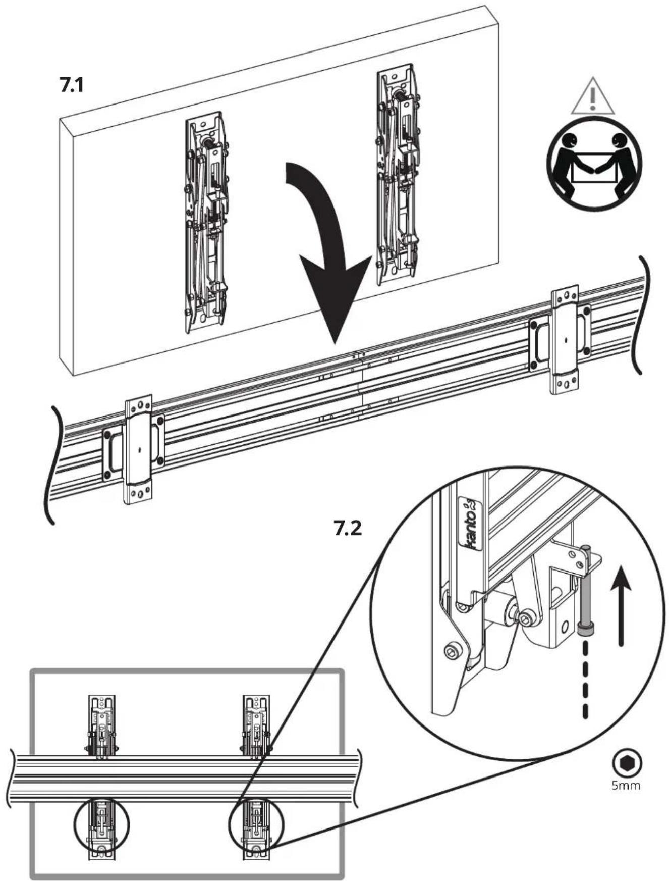 Kanto MBW21PT - Hang and Secure TVs Suspendez et sécurisez les téléviseurs Cuelgue y asegure los televisores - 1