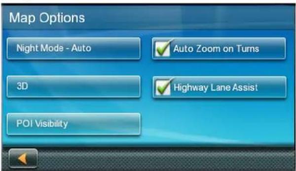 MAGELLAN RoadMate 2632T-LM - Map Options - 1