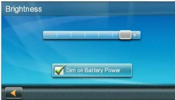 MAGELLAN RoadMate 2632T-LM - Accessing the Brightness Control - 2