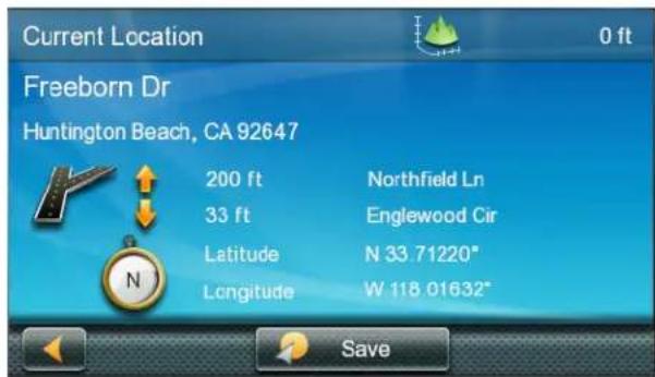 MAGELLAN RoadMate 5632T-LM - Current Location Screen - 1