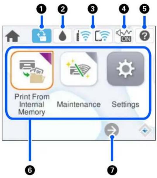 EPSON WorkForce Pro EM-C800R - Configuration de l'écran d'accueil - 1