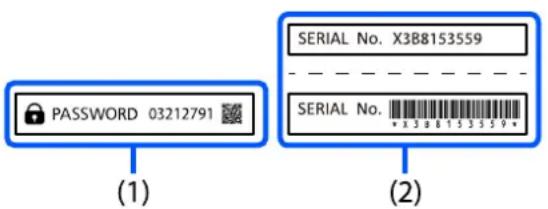 EPSON WorkForce Pro EM-C800R - Valeur par défaut du mot de passe administrateur - 1