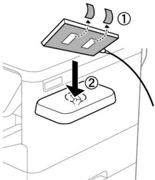EPSON WorkForce Pro EM-C800R - Branchement du dispositif d'authentication - 14