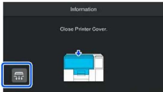 EPSON SureColor SC-V1000 - Appuyez sur le bouton de l'illustration, puis lorsque l'aspiration est terminée, retirez le support. - 1