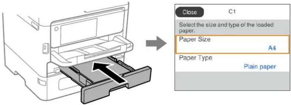 EPSON WorkForce Pro EP-C800R - Paramètres de format et de type de papier - 1