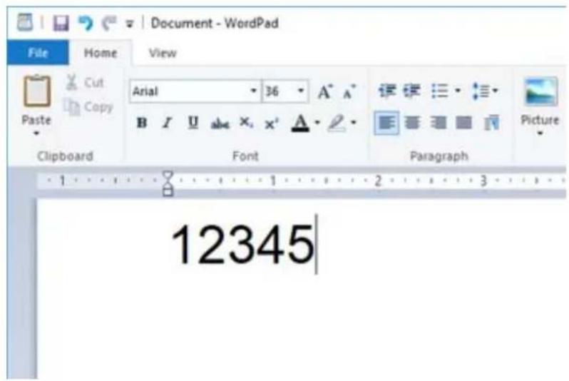Document - WordPad File Home View Paste Cut Copy Clipboard Arial 36 A° B I U abc x₁ x² A Font Paragraph Picture 1 2 3 1 2 3 1 2 3 1 2 3 1 2 3 1 2 3 1 2 3 1 2 3 1 2 3 1 2 3 1 2 3 1 2 3 1 2 3 1 2 3 1 2 3 1 2 3 1 2 3 1 2