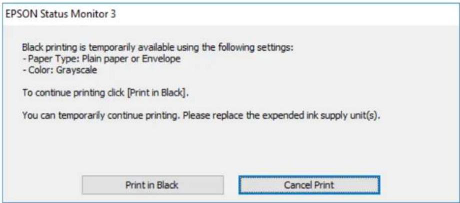 EPSON WorkForce Pro EP-C800R - Continuer temporairement à imprimer avec de l'encre noire uniquement (Windows) - 1