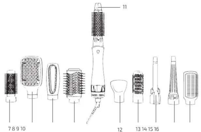 CECOTEC Bamba CeramicCare 10in1 Styler - PIÈCES ET COMPOSANTS - 1