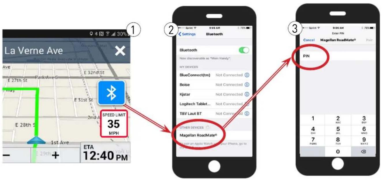 MAGELLAN RoadMate 7771T-LMB - Setting Up Bluetooth. - 1