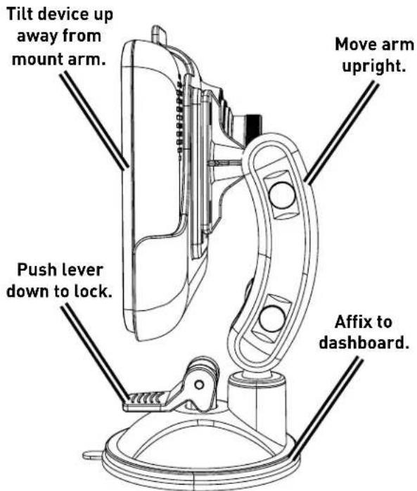 MAGELLAN RoadMate 7771T-LMB - Mount the Device. - 2