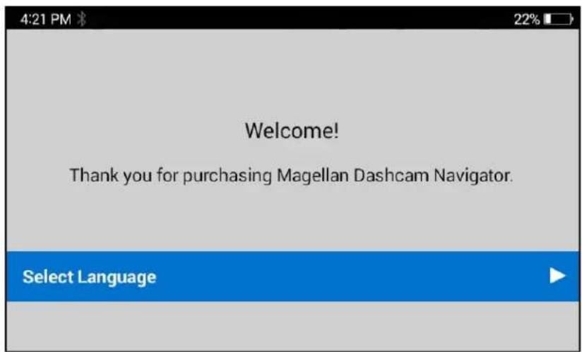 MAGELLAN RoadMate 7771T-LMB - Select Language. - 1