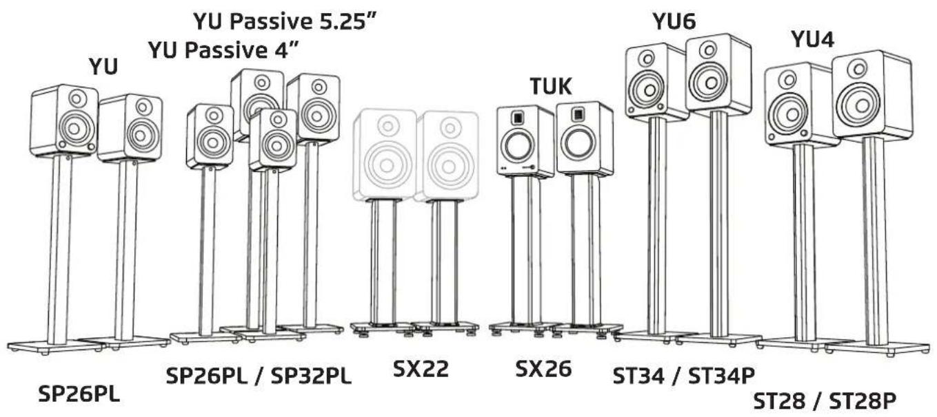 YU Passive 5.25" YU Passive 4" YU SP26PL SP26PL / SP32PL SX22 TX26 ST34 / ST34P ST28 / ST28P TUK YU6 YU4