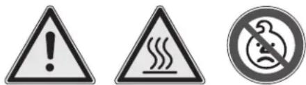 Roesle No.1 F60 Air Pro - CAUTION! ALWAYS KEEP CHILDREN AWAY FROM THE GRILL! - 1