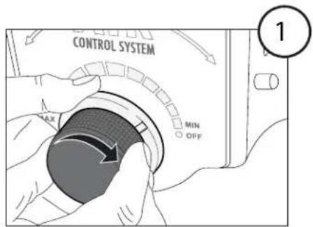 Roesle No.1 F60 Air Pro - Adjusting the air control - 1