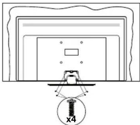 PANASONIC TV-24S50AEZ - Assembling the pedestal - 3