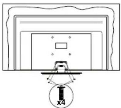 PANASONIC TV-24S50AEZ - Сглобяване на пиедестала - 3