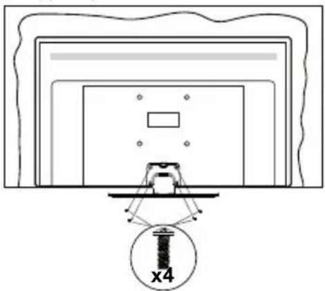PANASONIC TV-24S50AEZ - Τοποθέτηση της βάσης - 3