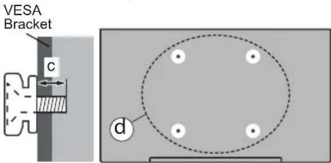 PANASONIC TV-32S55AEZ - When using the wall-hanging bracket - 2