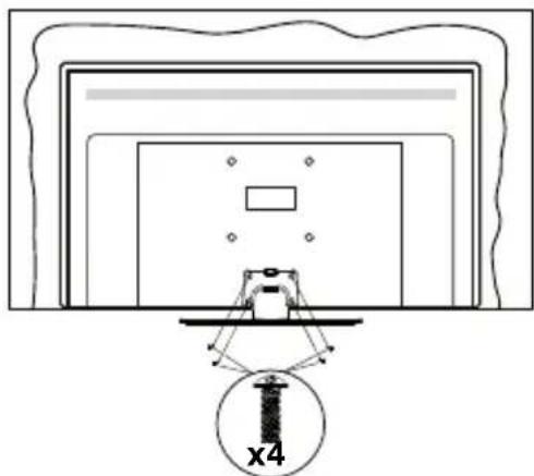 PANASONIC TV-32S55AEZ - Assembling the pedestal - 3