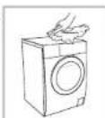 VEDETTE LFV372W - Nettoyage de l'extérieur du lave-linge - 1