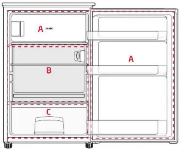 Koenic KFK 121 E W - Förvaring av mat och dryck - 1