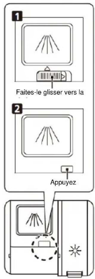1 Faites-le glisser vers la 2 Appuyez