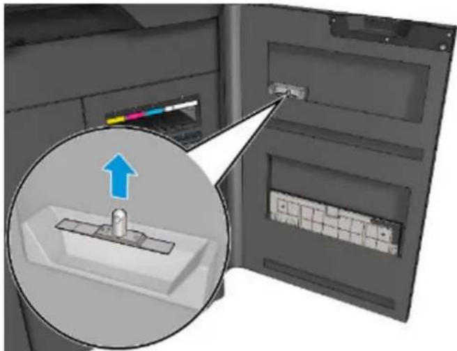 HP Jet Fusion 500 3D - Vérification du réglage de la plateforme du chariot du ruban - 1