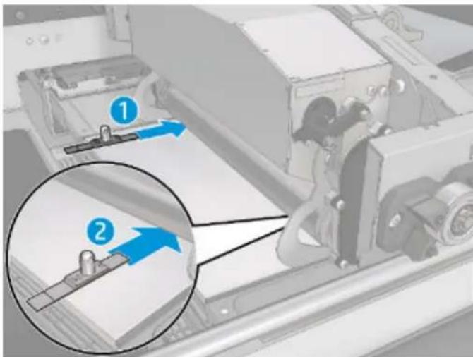 HP Jet Fusion 500 3D - Vérification du réglage de la plateforme du chariot du ruban - 5