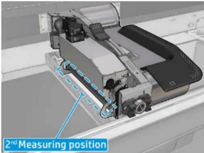 HP Jet Fusion 500 3D - Vérification du réglage de la plateforme du chariot du ruban - 8