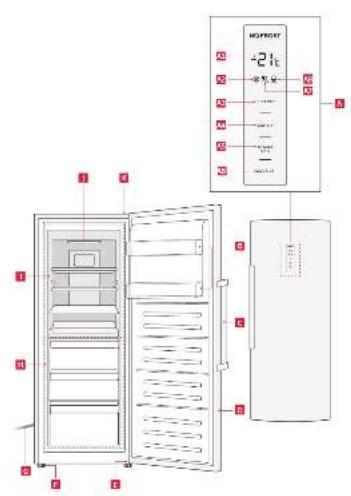 Koenic KFZ 611 E NF - Upright Freezer - 2