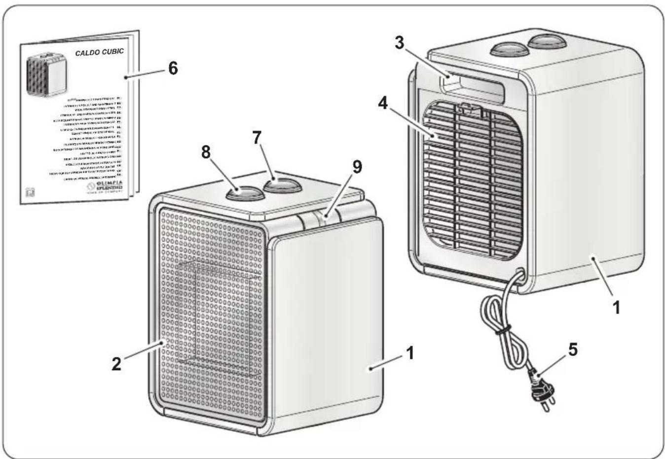 OLIMPIA SPLENDID Caldo Cubic - - A BERENDEZÉS ÉS A KEZELÖSZERVEK BEMUTATÁSA - 1