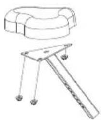 Prixton BF150 - Instalar el manillar trasero y el cojín del asiento. - 1