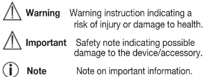 Medel Air Plus - Signs and symbols - 1