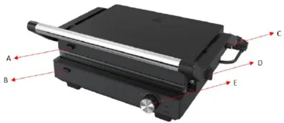 GORENJE GCG2000SD - COMPOSANTS DU GRILL GCG2000M - 1