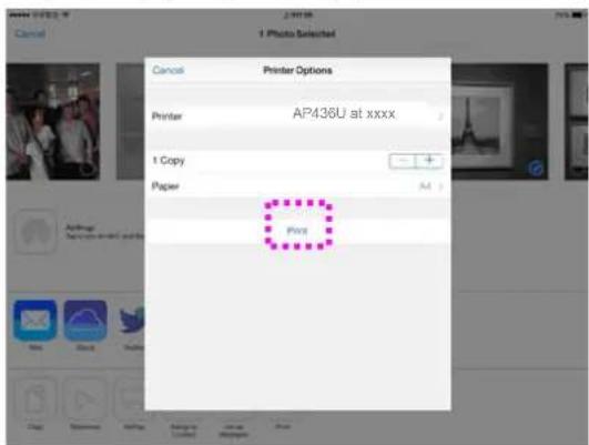 AVISION AP43 Plus - Comment utiliser AirPrint depuis un iPhone un iPad - 3