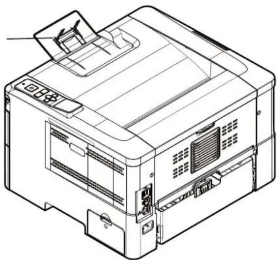 AVISION AP43 Plus - Installation du bac de sortie - 1