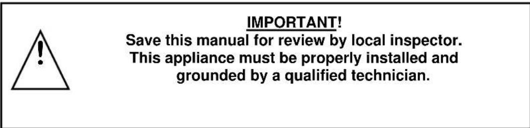 Summit CR5B274W - Installation Instructions - 1