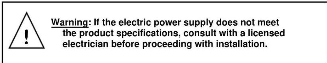 Summit CRS5B14W - Checking the Electrical Supply Requirements - 1