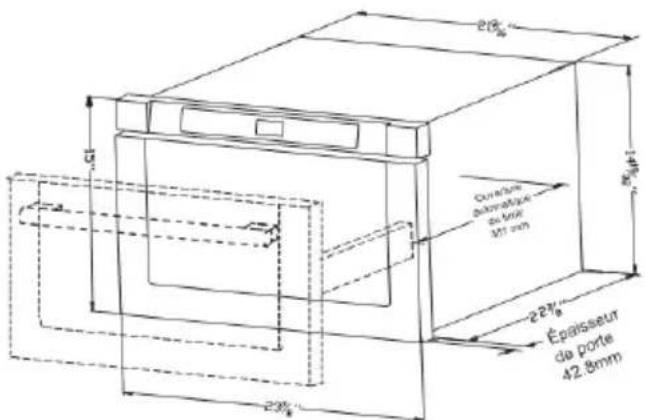 Summit MDR245SS - DIMENSIONS DU TIROIR À MICRO-ONDES - 2