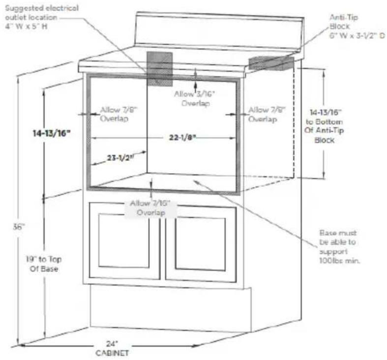 Summit MDR245SS - Microwave Drawer Measurements - 1