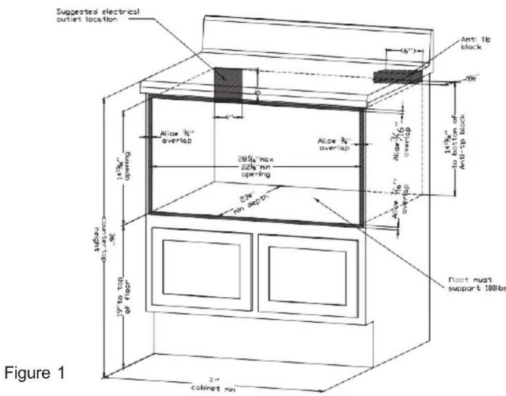 Summit MDR30SS - MICROWAVE DRAWER MEASUREMENTS - 1
