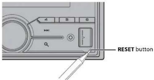 PIONEER FH-S51BT - Resetting the microprocessor - 1