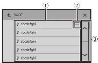 PIONEER DMH-100BT - Operating list screens - 1