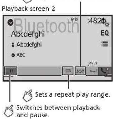 PIONEER DMH-100BT - Selecting song or video sources from the playlist screen - 3