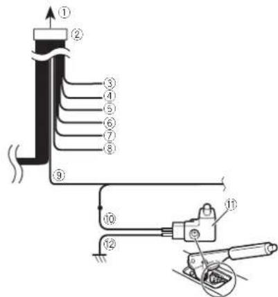 PIONEER DMH-100BT - Notice for the blue/white lead - 2