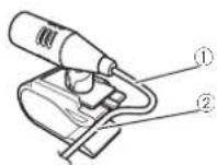 PIONEER DMH-100BT - Mounting on the sun visor - 1